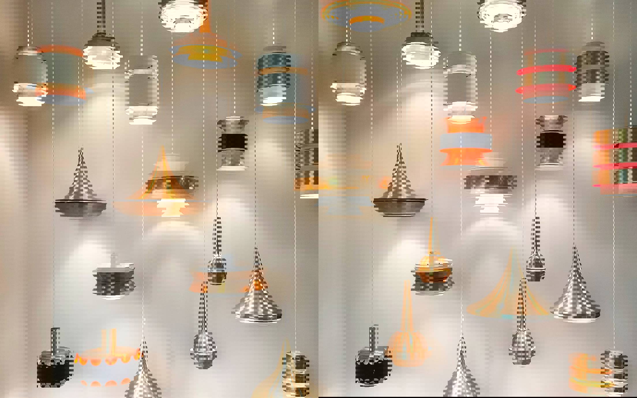 Lamps in different colours and finishes – Jotun