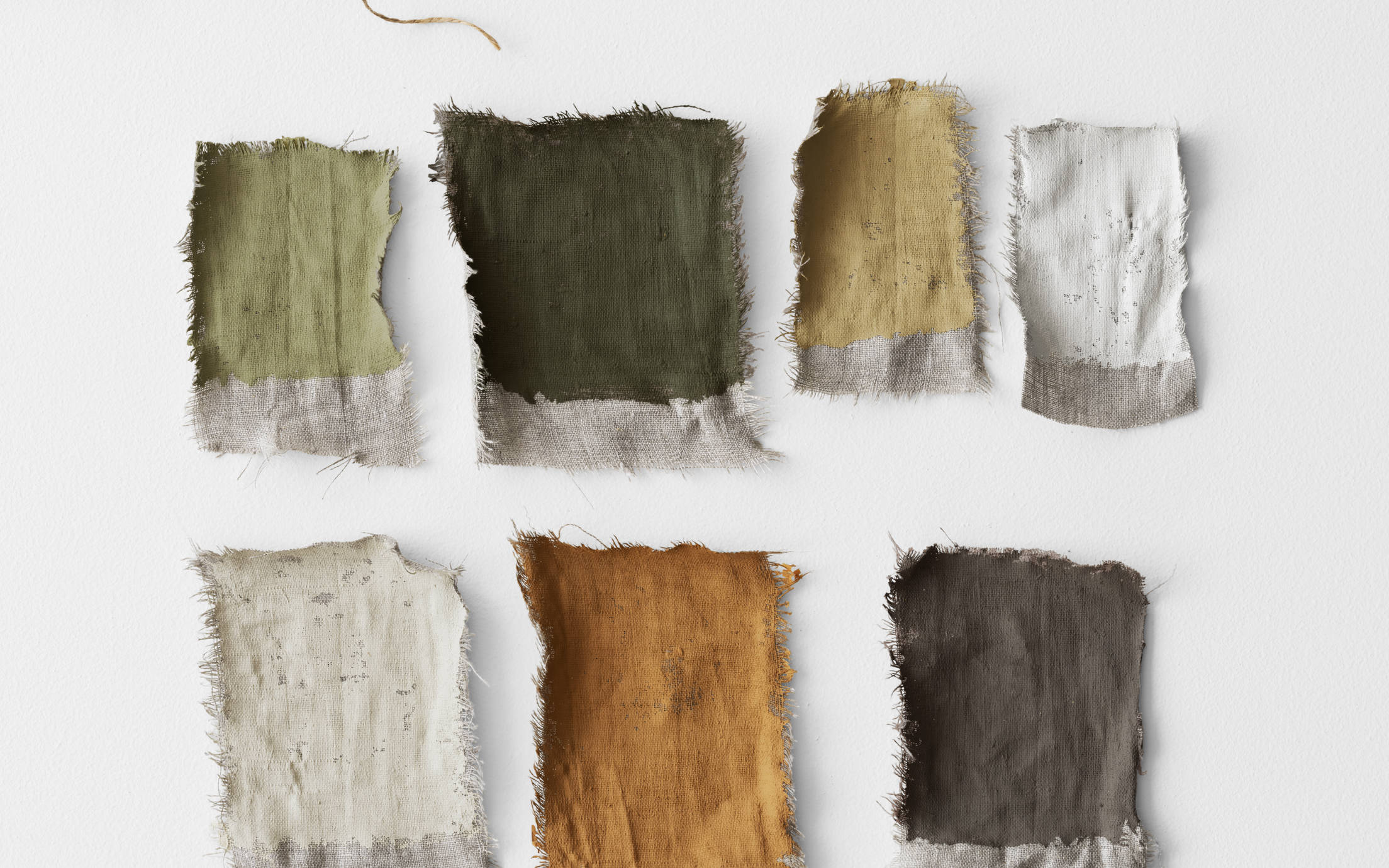 Jotun colour samples including Jotun herb garden, Jotun natural green, Jotun mediterranean olive, Jotun rustic brown