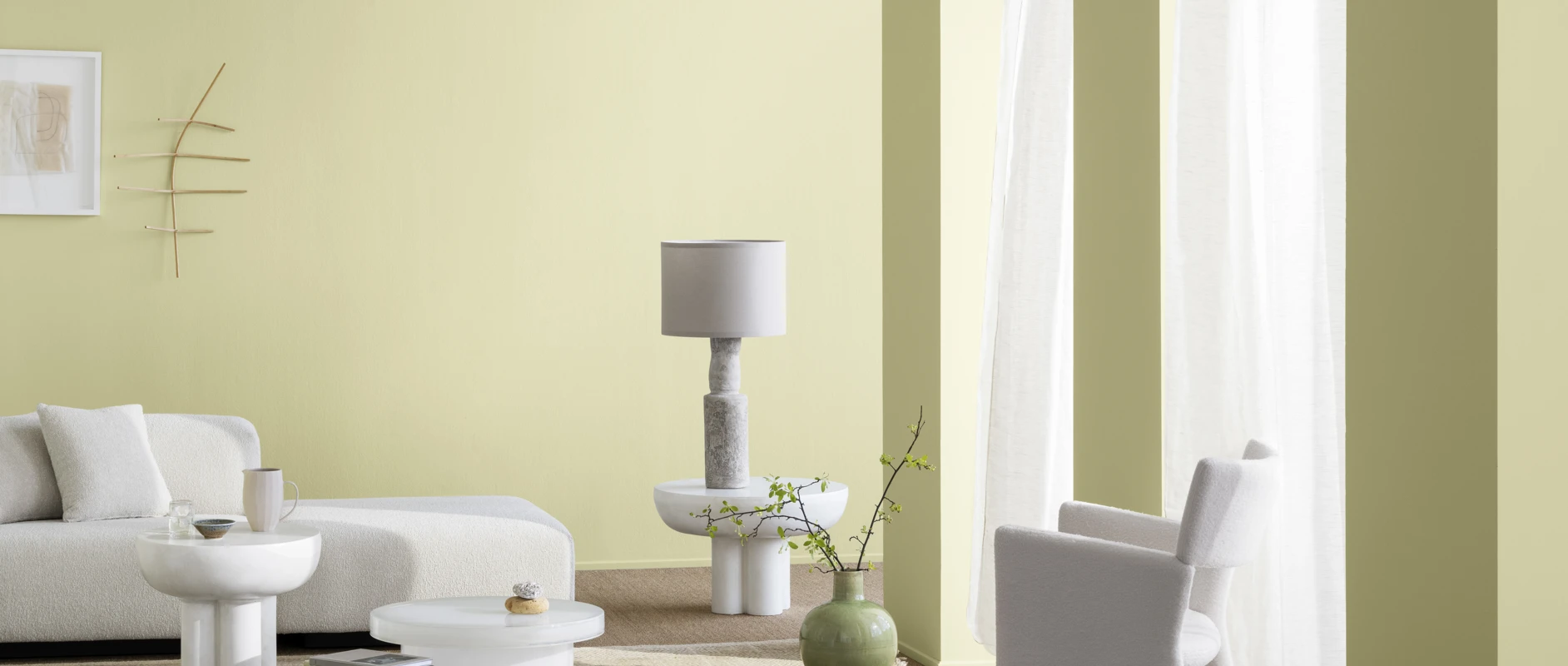 Living room painted with Jotun Spring Air interior paint