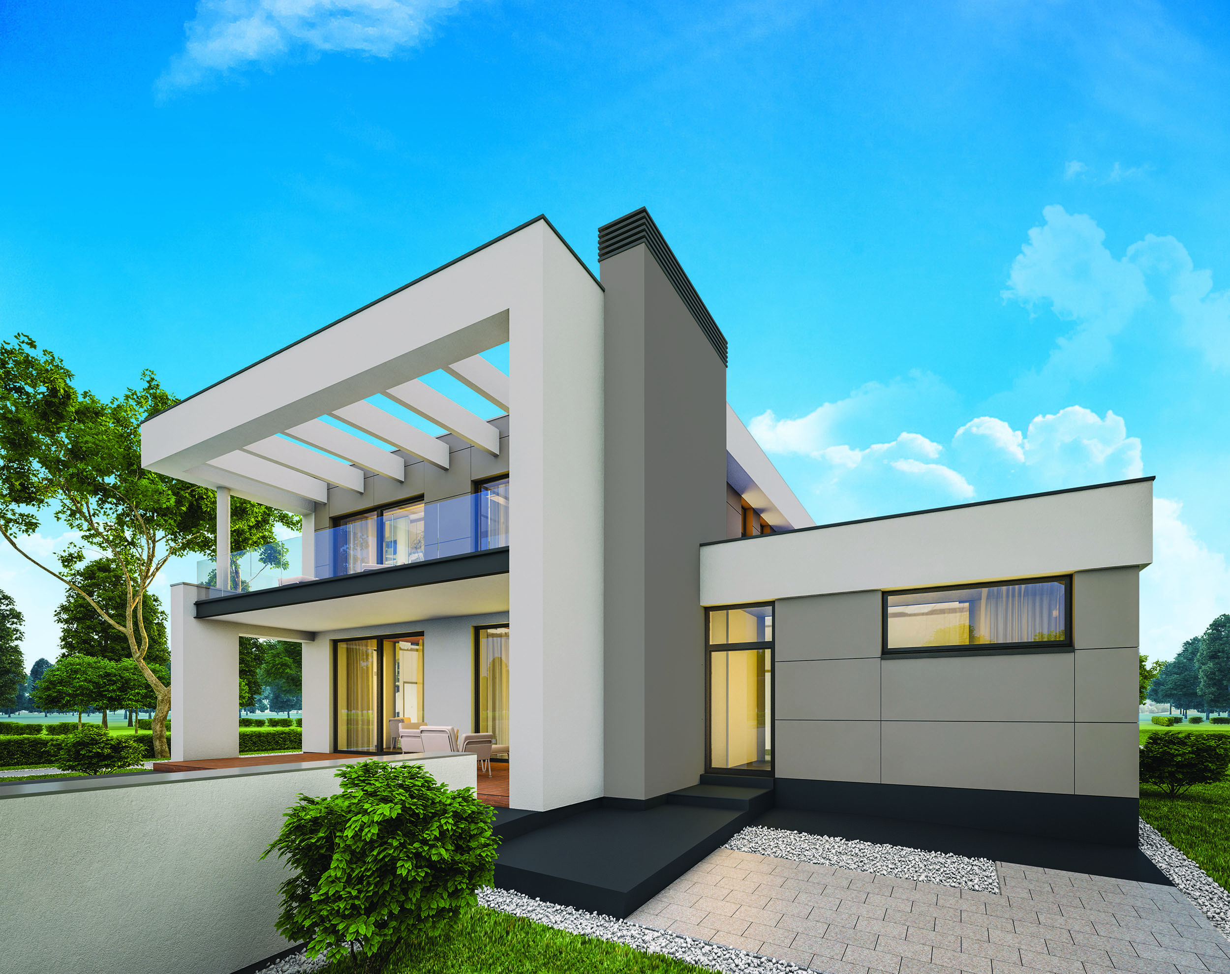 White building in good condition 