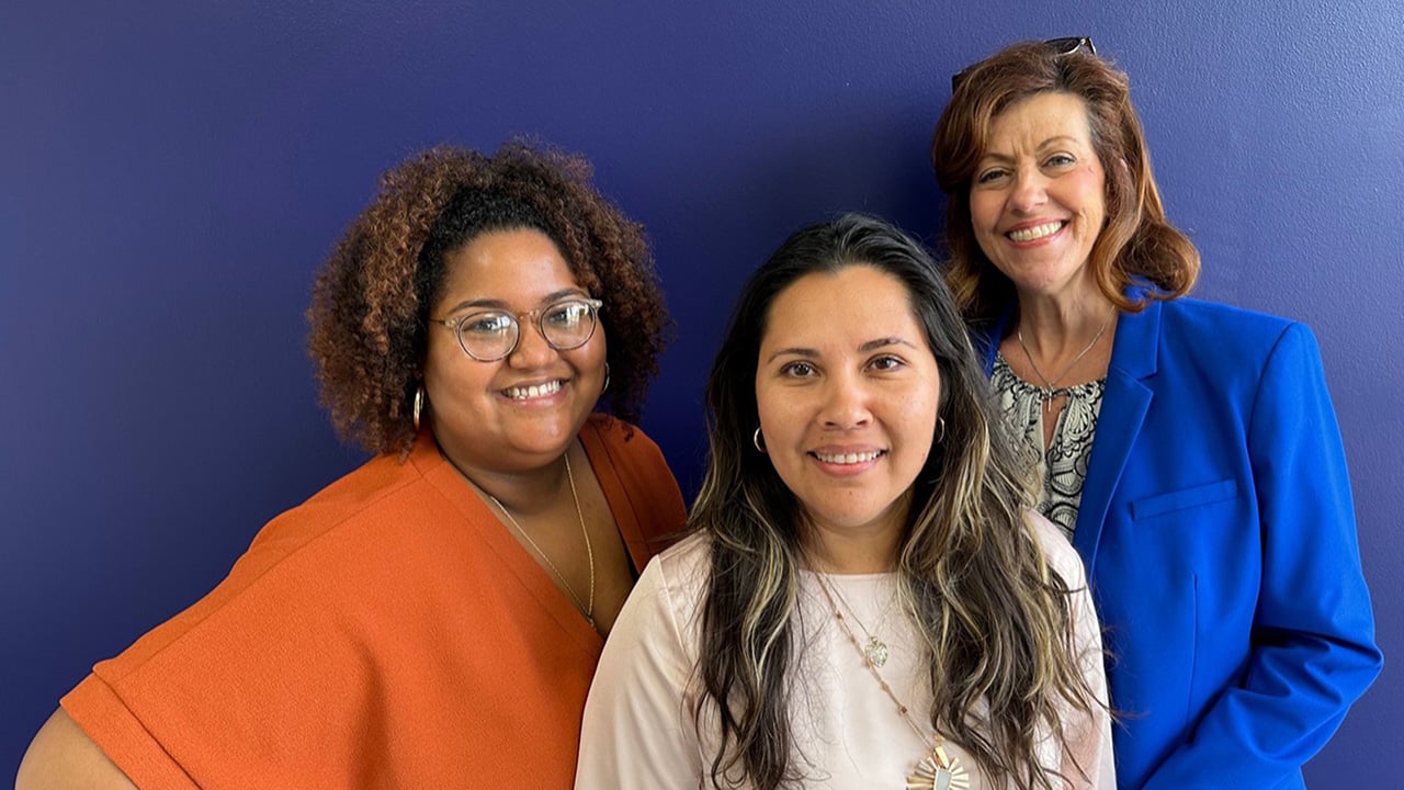 Three women of different age and nationalities